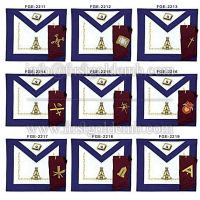 Masonic Regalia 14th Degree Officers Apron and Collar Set