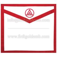 Masonic Apron Royal Arch. Red White Duck Cloth Apron - Triple Tau