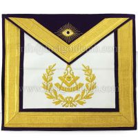 Masonic Past Master Gold & Purple Apron