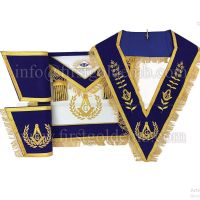 Blue Lodge Master Mason Apron, Gauntlet and collar set