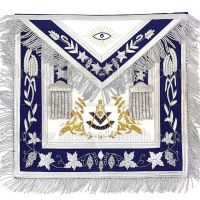 Masonic Grand Lodge Past Master Apron Gold & Silver Apron