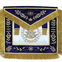 Hand Embroidered Bullion Past Master Grand Lodge Masonic Apron