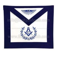 Masonic Blue Lodge Master Mason Apron Machine Embroidery Navy