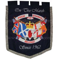 Pride of Shankill Pennant Machine Embroidery