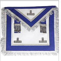 Centennial/Canadian MM/PM Worshipful Royal Blue Apron Silver Fringe