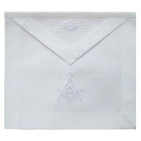 Masonic Master Mason Apron All White