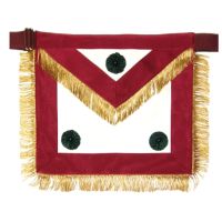 PAST EXCELLENT CHIEF KNIGHT MASONS APRON - MAROON MOIRE