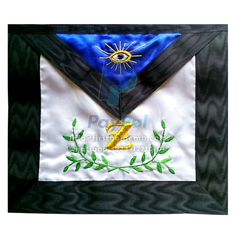 First Gold Embroidery, Masonic Scottish Rite Satin Masonic Apron ...