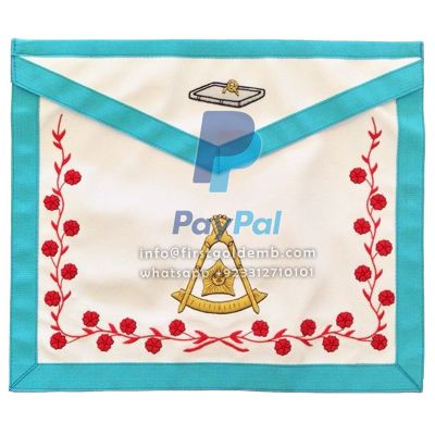 14th Degree Scottish Rite Apron - White & Sky Blue