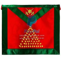 15th Degree Scottish Rite Apron - Red & Green