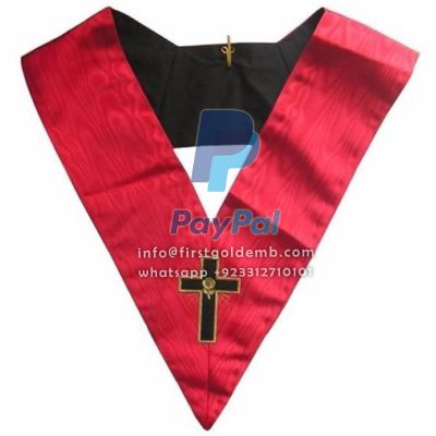 18th Degree Scottish Rite Collar - Red Moire