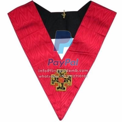 18th Degree Scottish Rite Collar - Red Moire