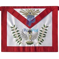 18th Degree Scottish Rite Apron - White & Red