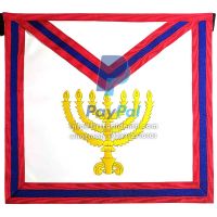 23rd Degree Scottish Rite Apron - White With Red & Blue