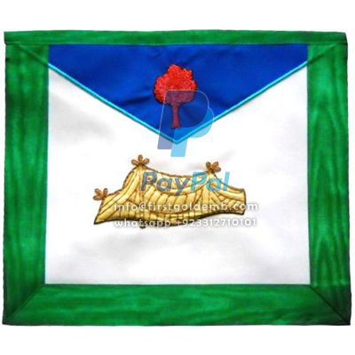 24th Degree Scottish Rite Apron - Green Blue