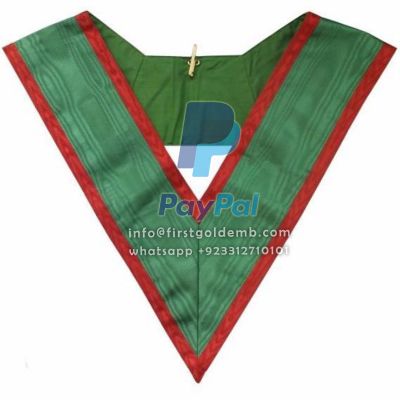 29th Degree Scottish Rite Collar - Green Red