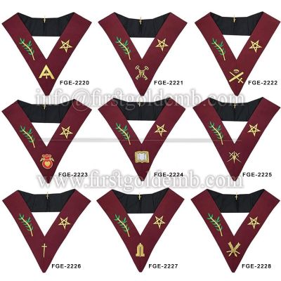 Masonic Blue Lodge 14th Degree Collars- Set