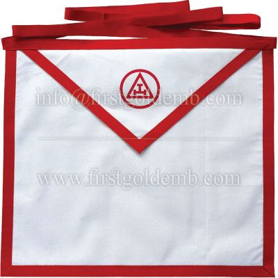 Masonic Holy Royal Arch White Cotton Duck Cloth Member Apron Printed