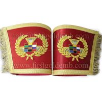 Past Grand High Priest Gauntlet Cuff Set, Royal Arch PGHP Masonic Cuffs