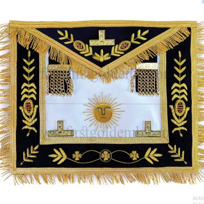 Past Master Sun Apron Bullion Hand Embroidered Vine Work