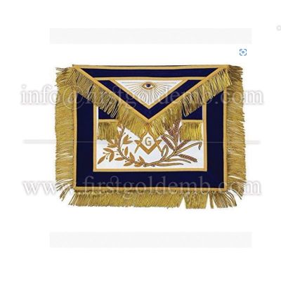 MASTER MASON Apron square compass with G Blue