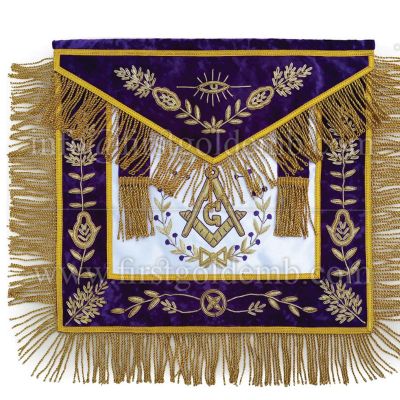 Masonic Grand Lodge Master Mason Apron Hand Embroidered