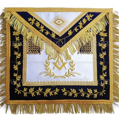 Grand Master Apron Bullion Hand Embroidered Vine Work