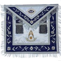 Masonic Past Master Apron Gold and Silver Apron Silk