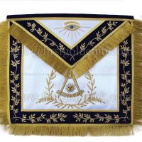 Past Master Apron Blue Hand Embroidered Golden Bullion