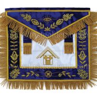 Masonic Past Master Apron Blue Bullion Hand Embroidered