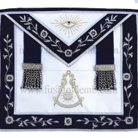 Past Master Bullion Apron Blue Hand Embroidered