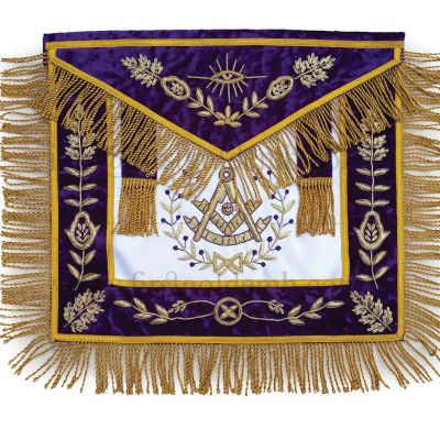 Master Grand Lodge Masonic Apron Bullion Hand Embroidered