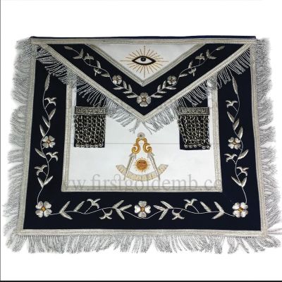 Masonic Past Master Apron Gold and Silver