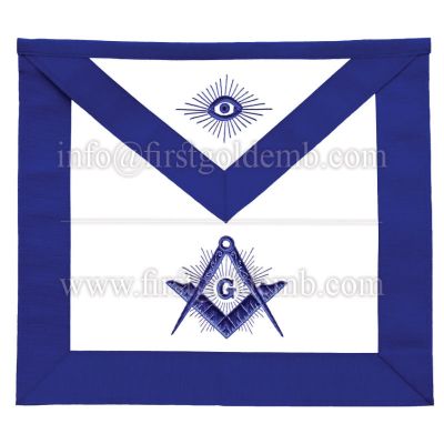 Masonic Master Mason Apron Blue With Radiant G