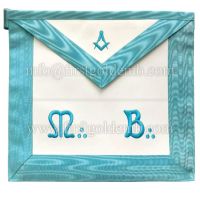 Master Mason French Rite Modern Rite Lambskin Apron Sky Blue