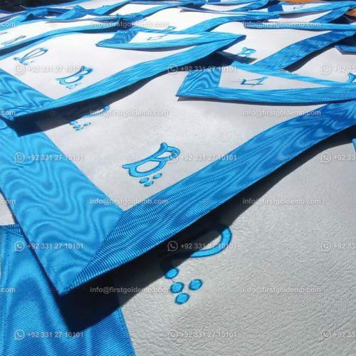 French Rite Apron Master Mason – Square-and-compass + MB #2