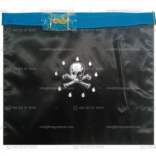 French Rite Apron Master Mason – Square-and-compass + MB #3