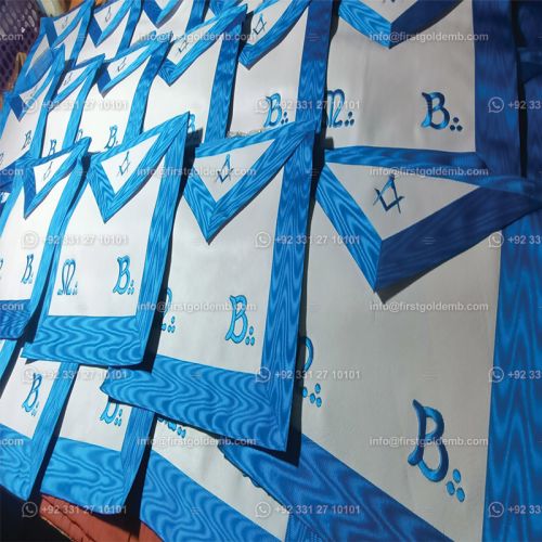 French Rite Apron Master Mason – Square-and-compass + MB #4