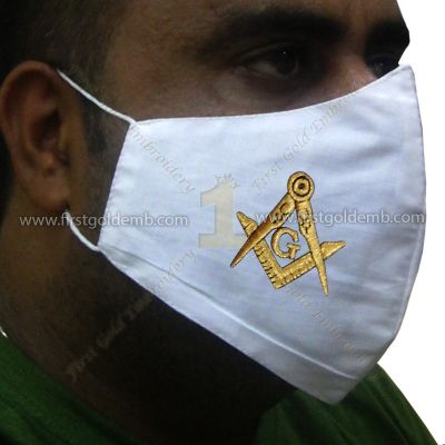 Face Mask With Gold Logo