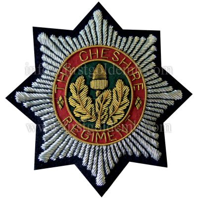 The Cheshire Regiment Cap Bullion Blazer Badge