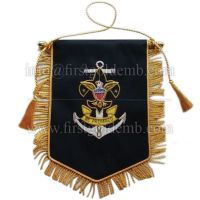 Pennant With Bullion Badge Handmade Embroidery