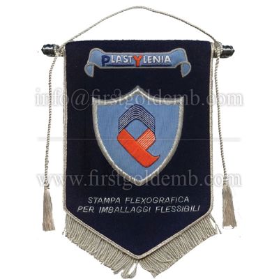 Pennant With Bullion Badge Handmade Embroidery