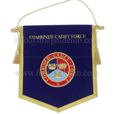 Pennant With Bullion Badge Handmade Embroidery