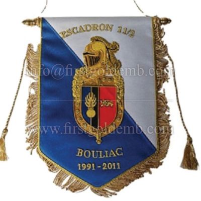 Pennant With Bullion Badge Handmade Embroidery