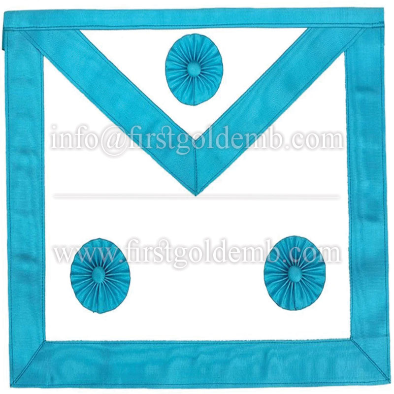 Zoom  Master Mason Plastic Cover Apron - Sky Blue - Bricks Masons  Master Mason Plastic Cover Apron - Sky Blue - Bricks Masons MASTER MASON BLUE LODGE APRON - PLASTIC SKY BLUE