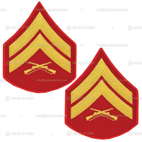 Gold Embriodery Chevron