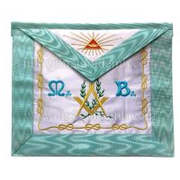 Master Mason French Rite / Modern Rite Pyramid Silk Apron - Sky Blue Master Mason French Rite / Modern Rite Pyramid Silk Apron - Sky Blue