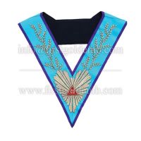 Masonic Memphis Misraim Worshipful Master Hand Embroidered Collar