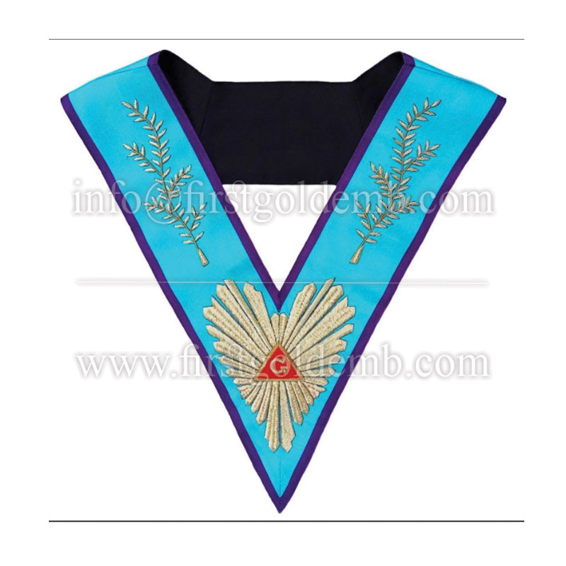 Masonic Memphis Misraim Worshipful Master Collar Hand Embroidered