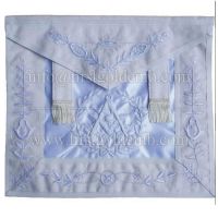 Masonic Past Master Apron All White With Fringe